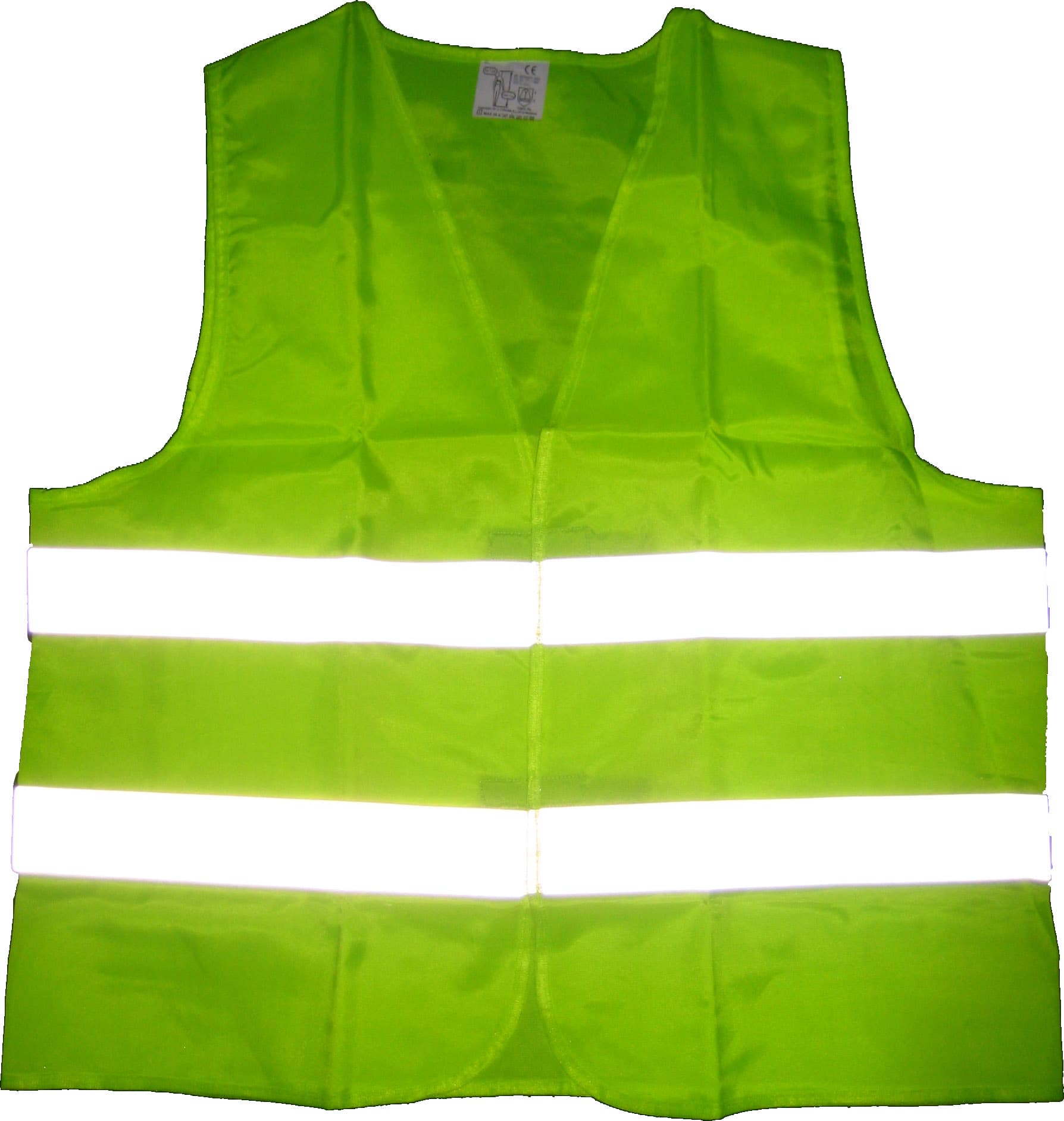 A yellow high-visibility safety vest