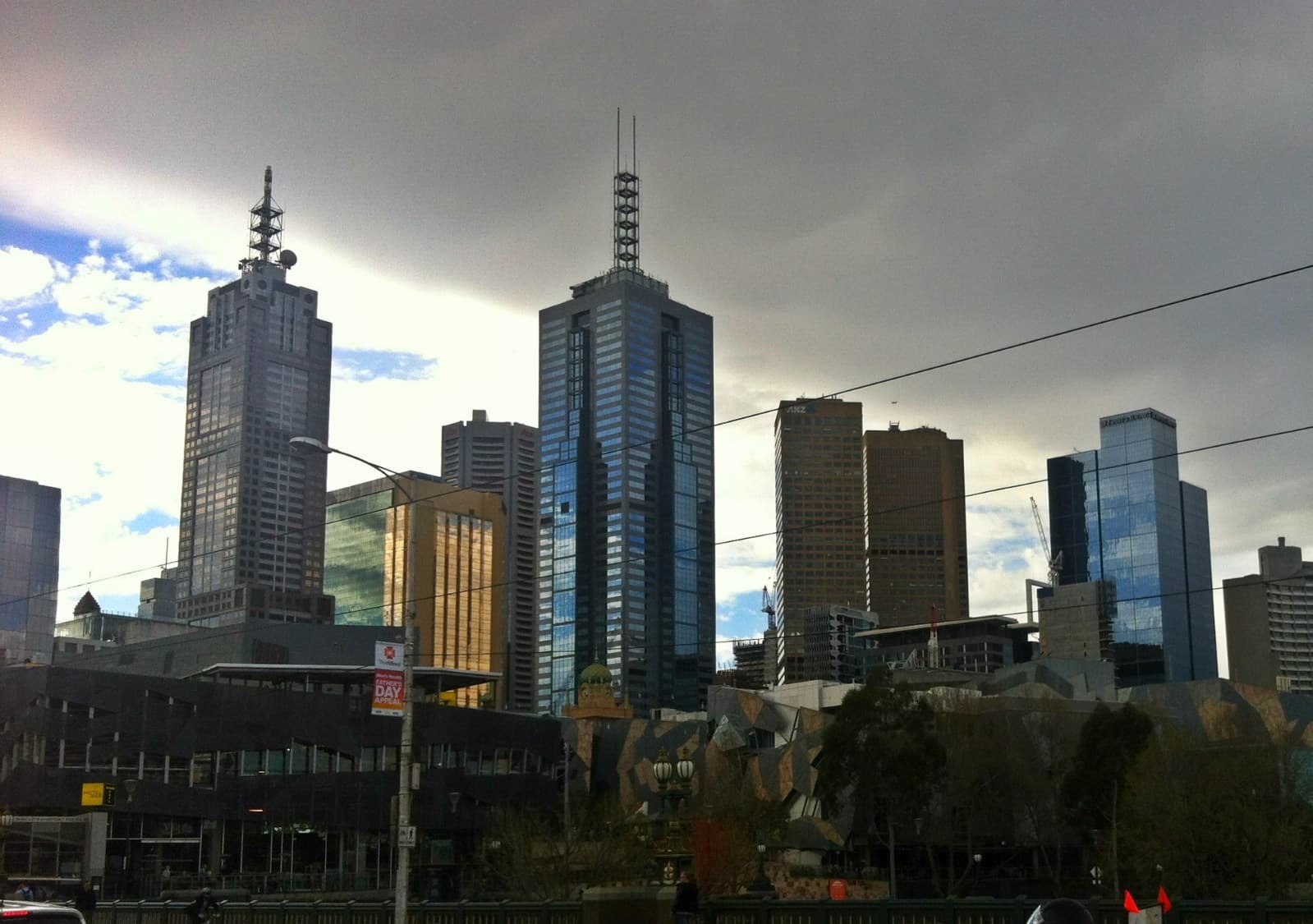 Melbourne CBD from near the Arts Centre