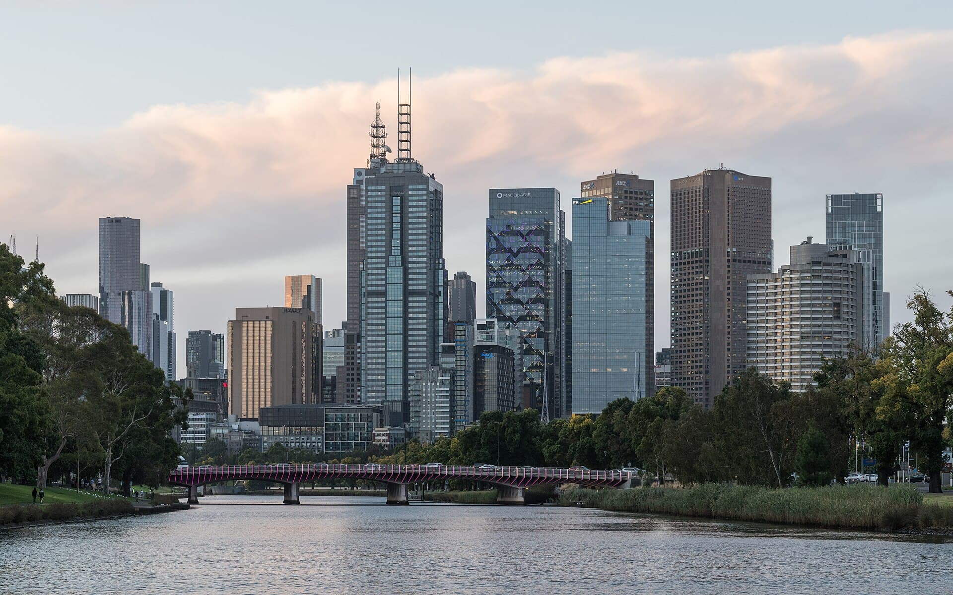 Melbourne CBD skyline from the south
